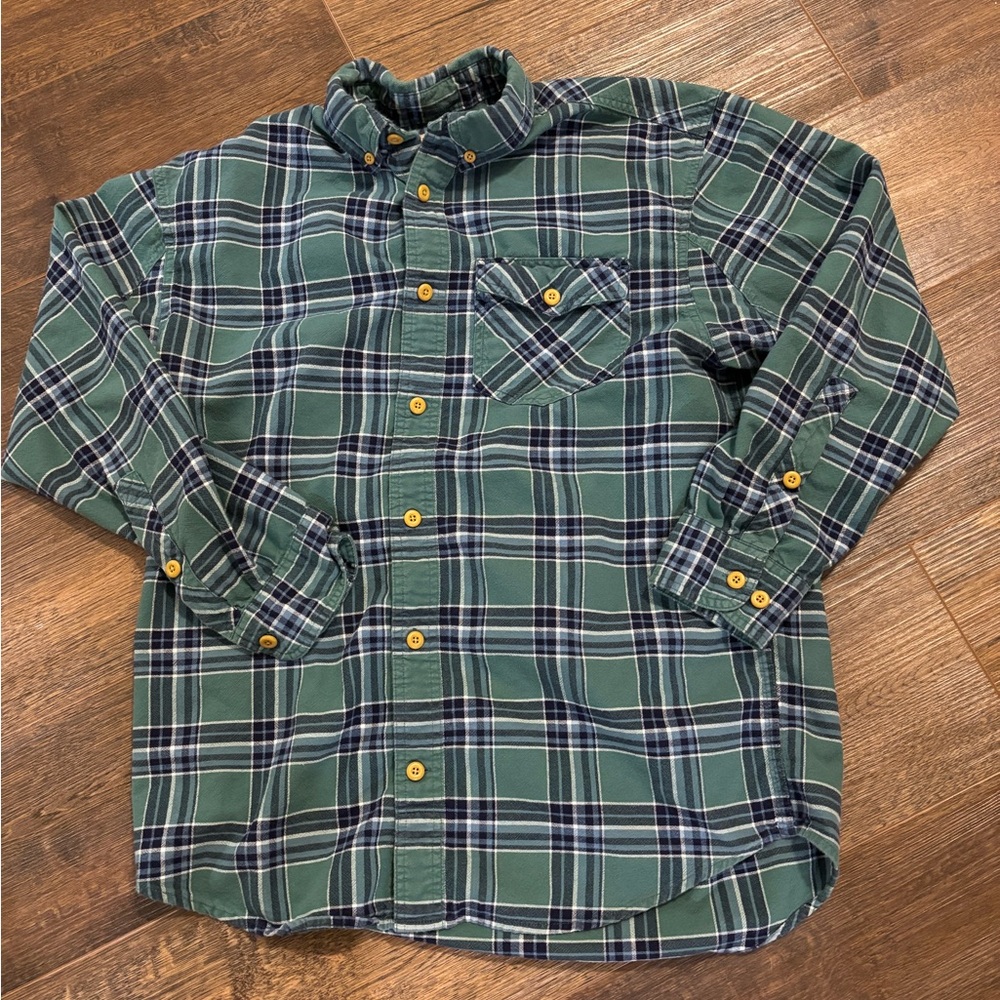 Duluth Trading Company Trim Fit Button Up Medium Shirt 100% Cotton